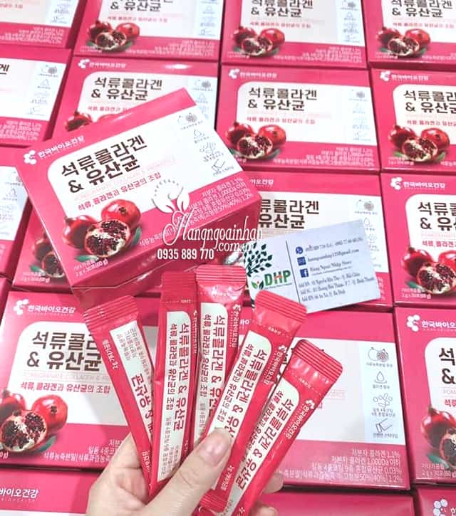 Bột collagen lựu đỏ Bio Cell Hàn Quốc - Hộp 30 gói x 2g 8