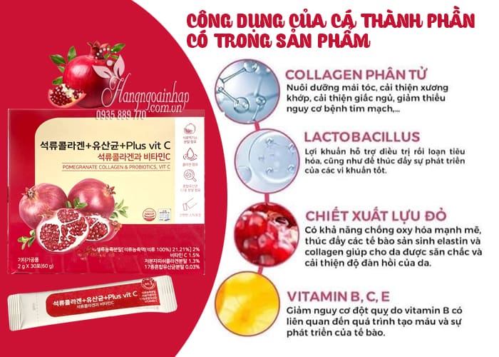 Bột collagen lựu đỏ Bio Cell Hàn Quốc - Hộp 30 gói x 2g 78