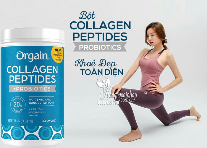 Bột Collagen Peptides + Probiotics Orgain 726g của Mỹ 1