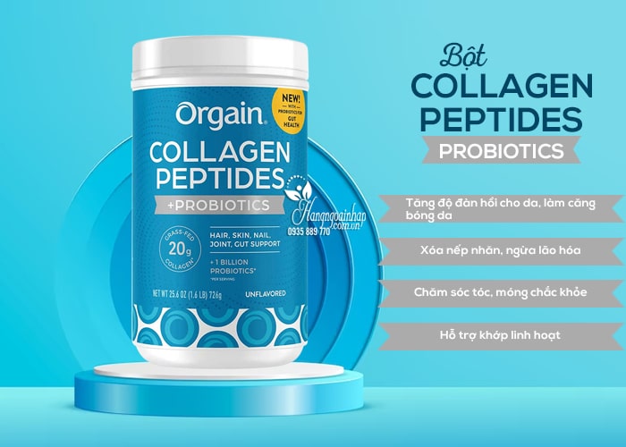 Bột Collagen Peptides + Probiotics Orgain 726g của Mỹ 5