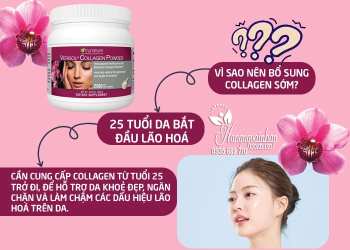 Bột Collagen Trunature Verisol Collagen Powder 2500mg của Mỹ 5