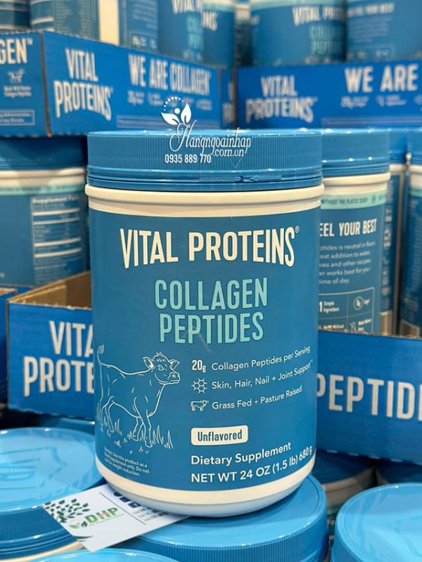 Bột collagen Vital Proteins Collagen Peptides Unflavored của Mỹ 90