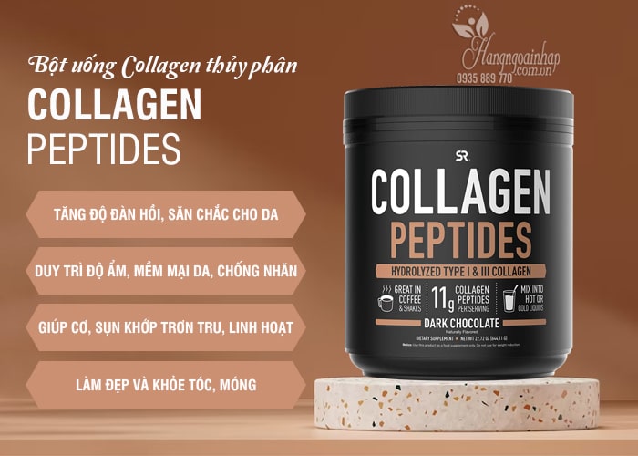 Bột uống Collagen thủy phân Collagen Peptides vị socola 6