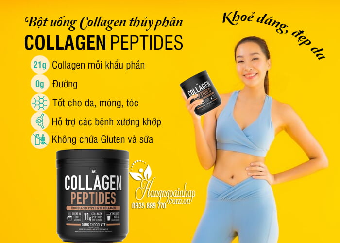 Bột uống Collagen thủy phân Collagen Peptides vị socola 4
