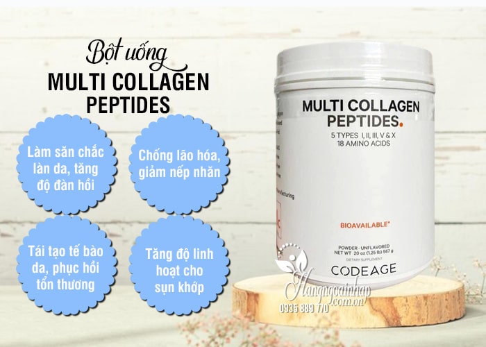 Bột uống Hydrolyzed Multi Collagen Peptides CodeAge 567g  4