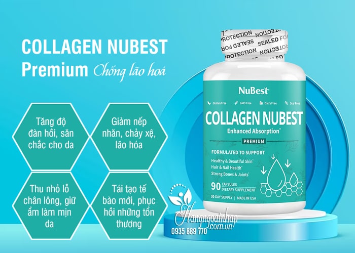Collagen Nubest Premium 90 viên của Mỹ chống lão hóa 5