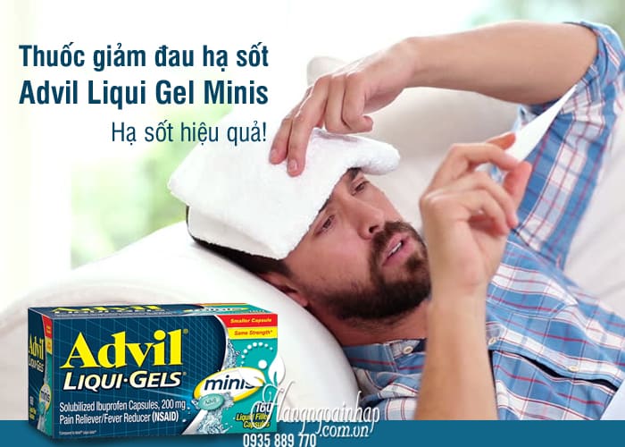 Thuốc giảm đau hạ sốt Advil Liqui Gel Minis 200mg 160 viên 8