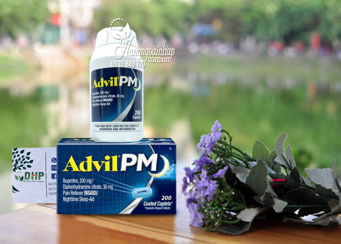Viên giảm đau Advil PM 200mg 200 viên của Mỹ dùng ban đêm 6
