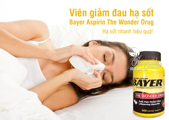 Viên giảm đau hạ sốt Bayer Aspirin The Wonder Drug 325mg 8
