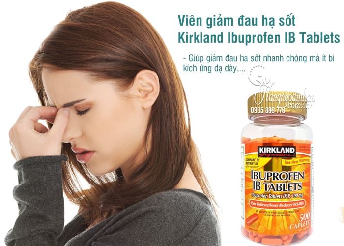 Viên giảm đau hạ sốt Kirkland Ibuprofen IB Tablets 500 viên 5