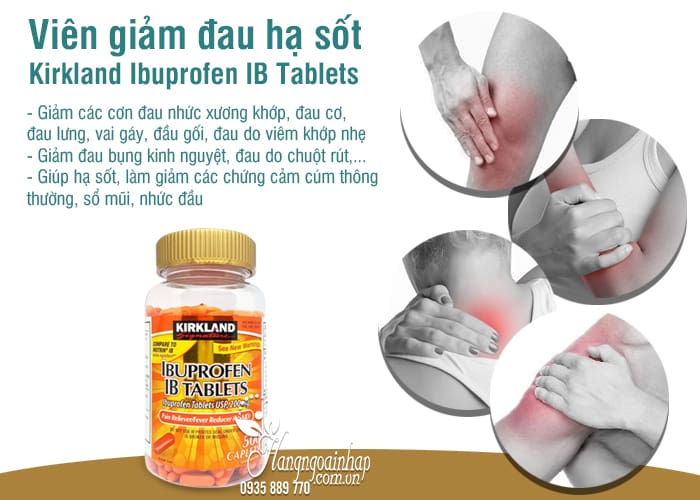 Viên giảm đau hạ sốt Kirkland Ibuprofen IB Tablets 500 viên 2