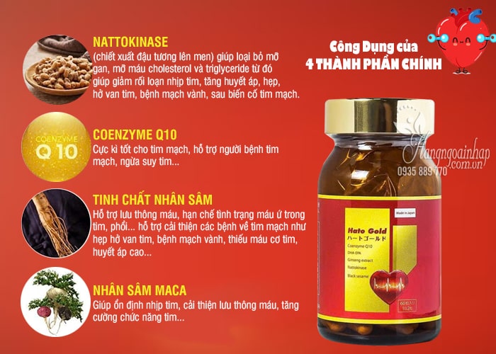 Thành phần bổ tim Hato Gold Jpanwell