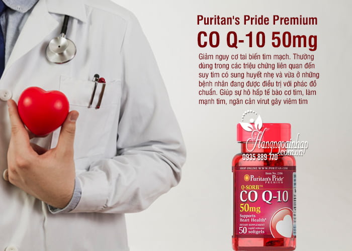 CoQ10 50mg Puritan&#39;s Pride Premium 50 Viên 7