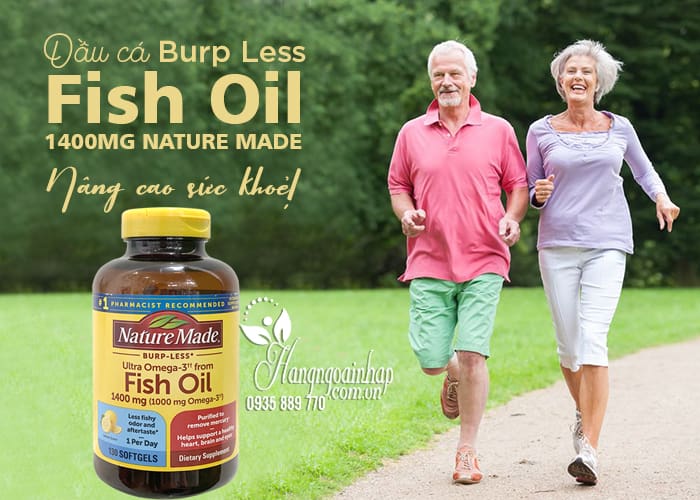 Dầu cá Burp Less Fish Oil 1400mg Nature Made của Mỹ 130 viên 1