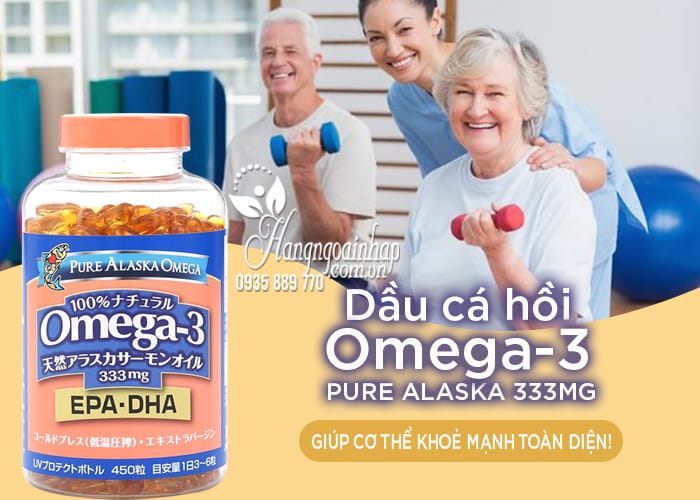 Dầu cá hồi Omega-3 Pure Alaska 333mg Nhật Bản 450 viên 1