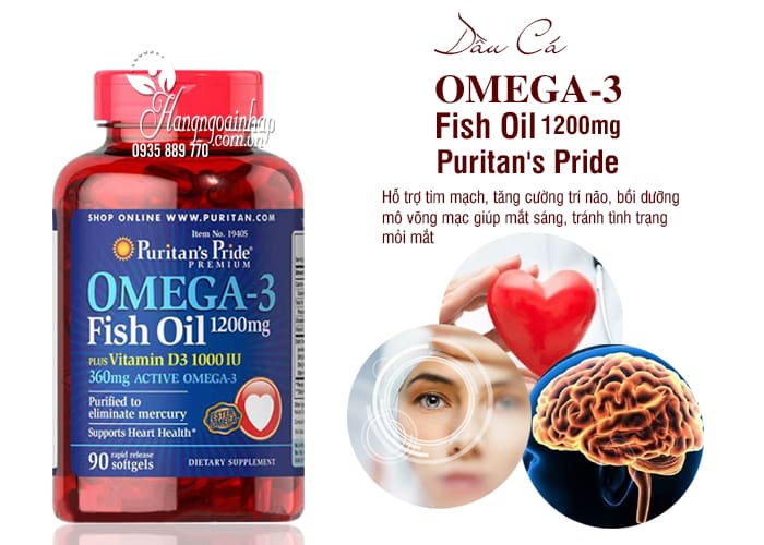 Dầu Cá Omega 3 Fish Oil 90 Viên Puritan&#39;s Pride Của Mỹ 1
