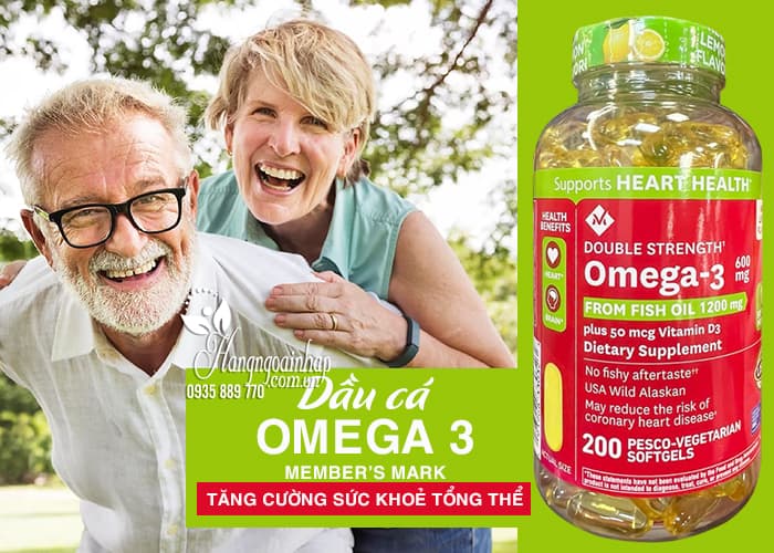 Dầu cá Omega 3 Member’s Mark 600mg 200 viên của Mỹ 12