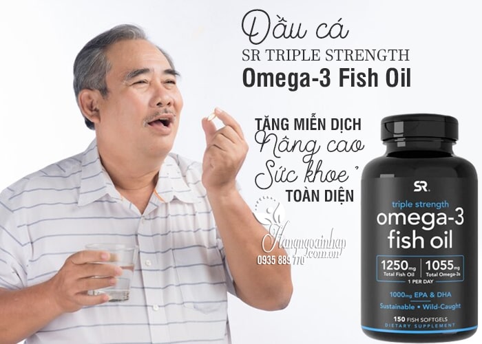 Dầu cá SR Triple Strength Omega-3 Fish Oil 150 viên của Mỹ 1