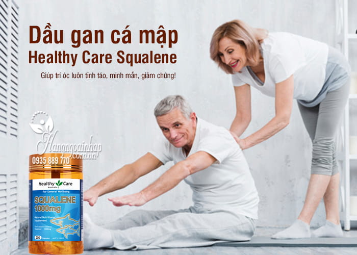 Dầu gan cá mập Healthy Care Squalene 1000mg Úc 200 viên 8