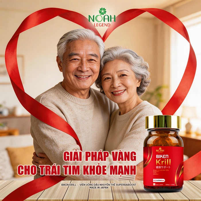 Dầu nhuyễn thể Biken Krill Oil Noah Legend 120 viên