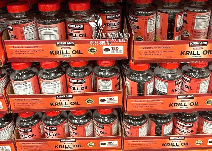 Viên uống dầu nhuyễn thể Kirkland Krill Oil 500mg của Mỹ 53