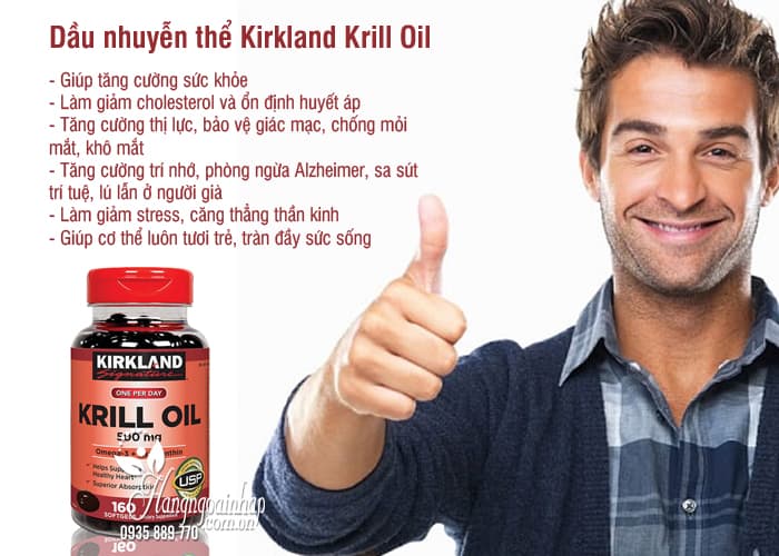 Dầu nhuyễn thể Kirkland Krill Oil 500mg 160 viên của Mỹ  4