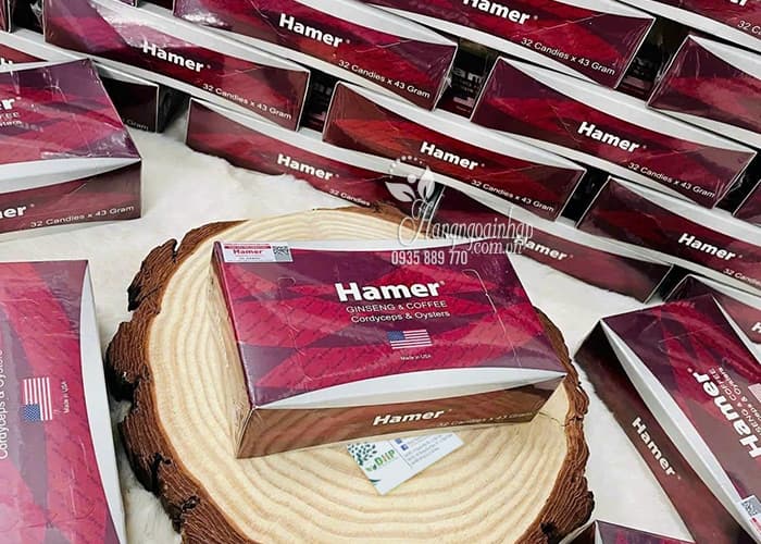Kẹo sâm Hamer Ginseng & Coffee hộp 32 viên, hàng chính hãng 8