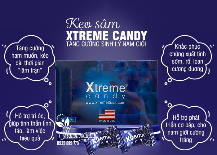 Kẹo sâm Xtreme Candy 30 viên, tăng cường sinh lý nam giới 5