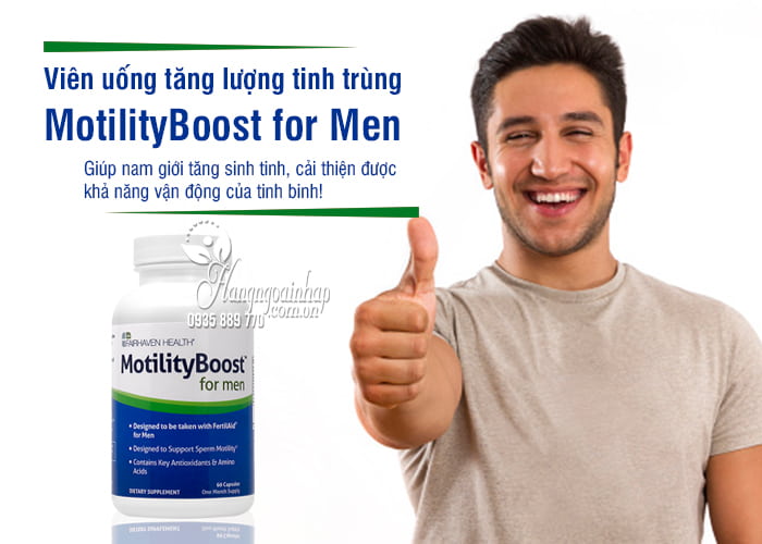 Viên uống tăng lượng tinh trùng MotilityBoost for Men của Mỹ 4