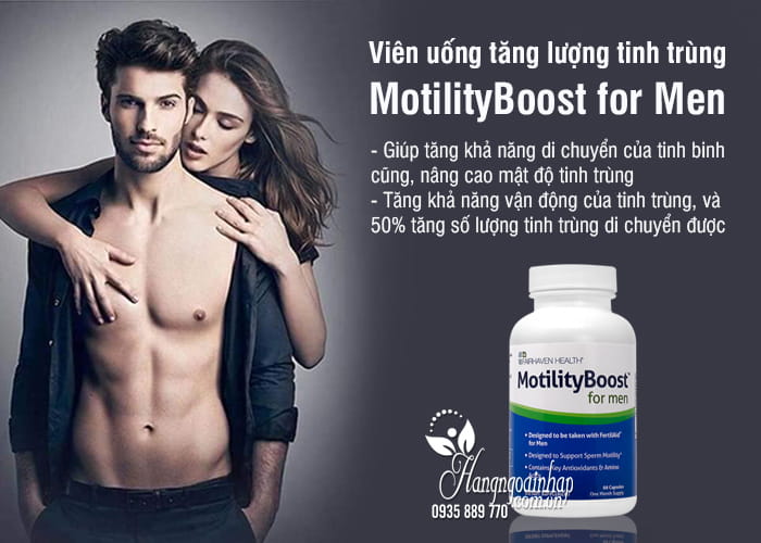 Viên uống tăng lượng tinh trùng MotilityBoost for Men của Mỹ 6