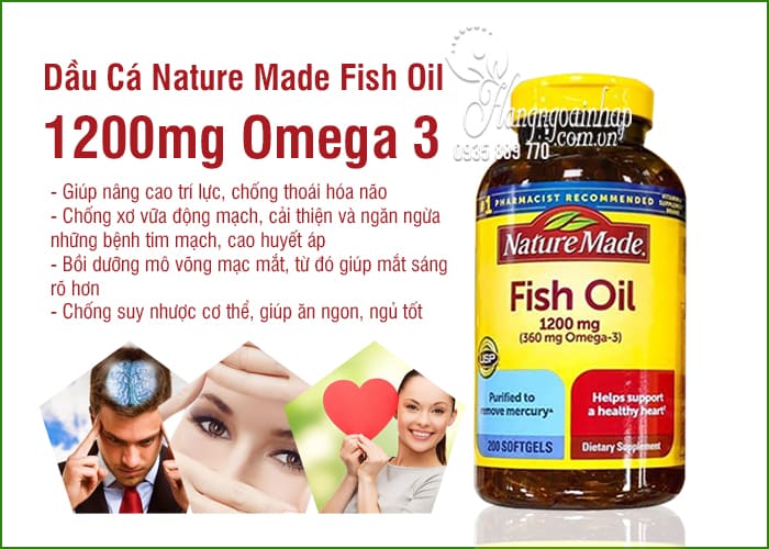 Nature Made Fish Oil 1200mg 360mg Omega 3 200 Viên 4