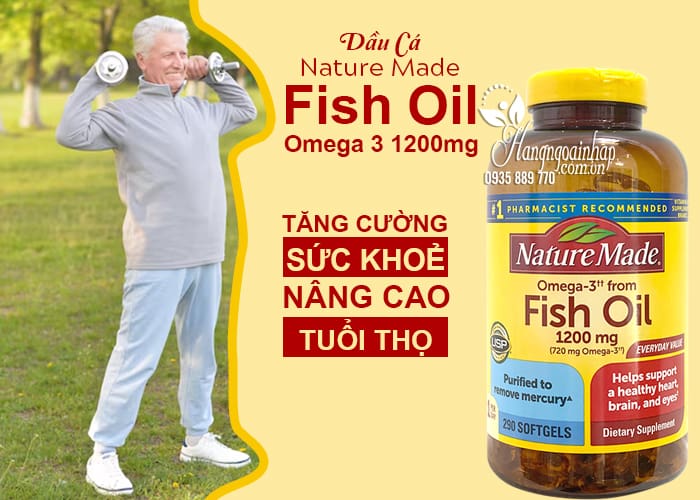 Nature Made Fish Oil 1200mg 720mg Omega 3 của Mỹ 12