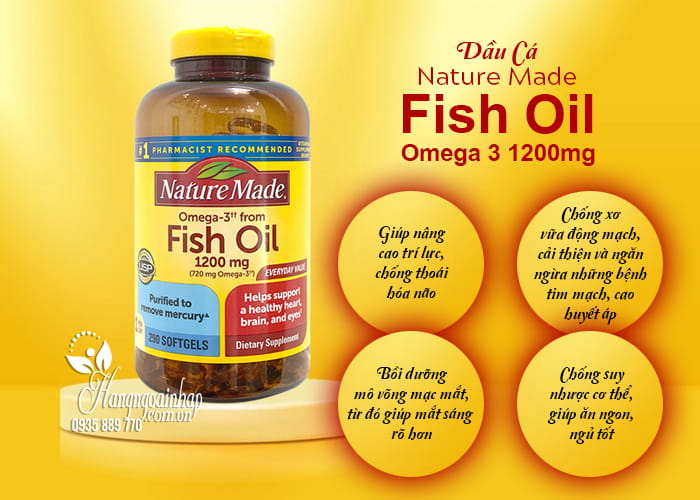 Nature Made Fish Oil 1200mg 720mg Omega 3 của Mỹ 67