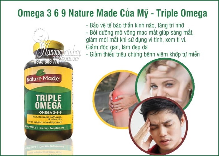 Omega 3 6 9 Nature Made Của Mỹ - Triple Omega Hộp 180 Viên 1