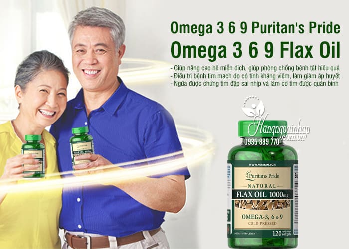 Omega 3 6 9 Puritan's Pride - Omega 3 6 9 Flax Oil 1000mg 9