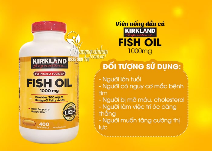 Viên uống dầu cá Kirkland Signature Fish Oil 1000mg của Mỹ 89