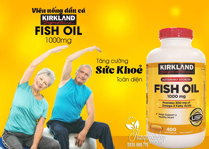 Viên uống dầu cá Kirkland Signature Fish Oil 1000mg của Mỹ 45