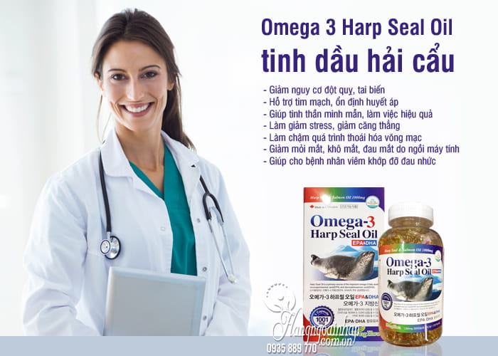 Omega 3 Harp Seal Oil 1000mg tinh dầu hải cẩu 300 viên 7