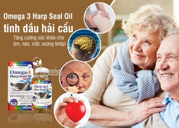 Omega 3 Harp Seal Oil 1000mg tinh dầu hải cẩu 300 viên 0