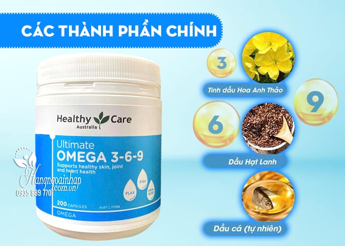 Omega 3 6 9 Healthy Care Ultimate 200 viên