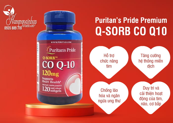 Puritan’s Pride Premium Q-SORB CO Q10 120mg 120 Viên Của Mỹ 8