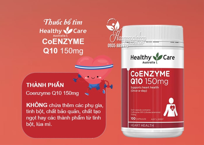 Thuốc bổ tim Healthy Care Coenzyme Q10 150mg Úc 100 viên  88