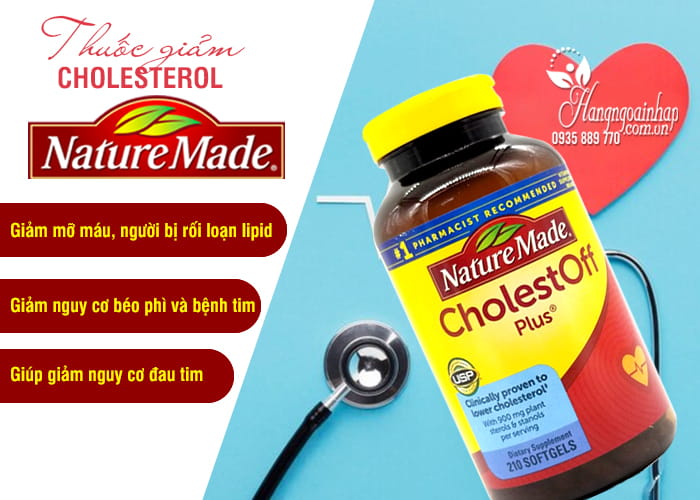 Thuốc giảm Cholesterol Nature Made CholestOff Plus 210 viên 77