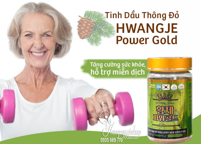 Tinh dầu thông đỏ Hwangje Power Gold 500mg của Hàn Quốc 9