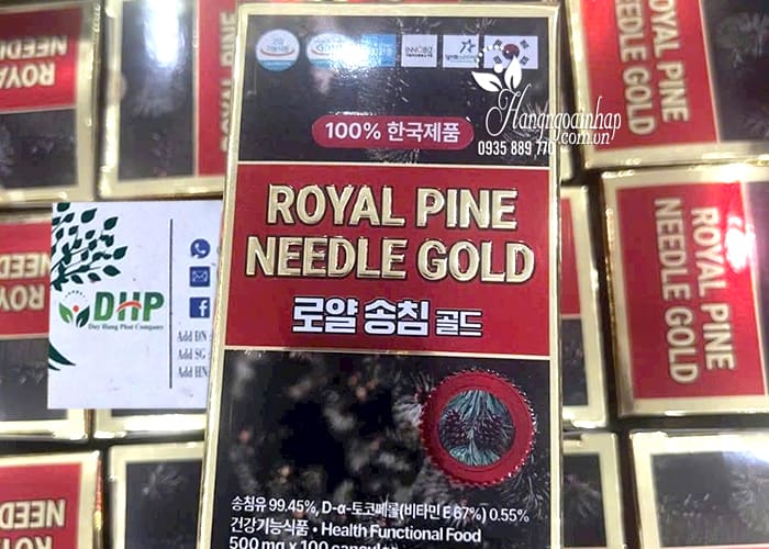 Tinh dầu thông đỏ Royal Pine Needle Gold 100 viên Hàn Quốc 90