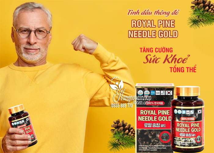 Tinh dầu thông đỏ Royal Pine Needle Gold 100 viên Hàn Quốc 45