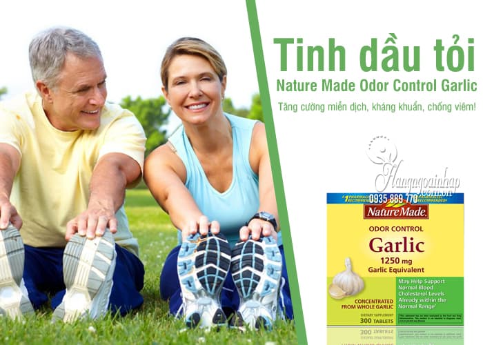 Tinh dầu tỏi Nature Made Odor Control Garlic 1250mg của Mỹ 9