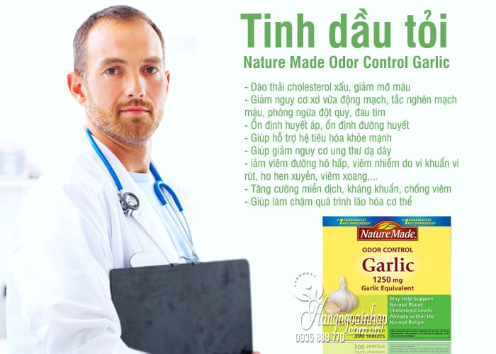 Tinh dầu tỏi Nature Made Odor Control Garlic 1250mg của Mỹ 5