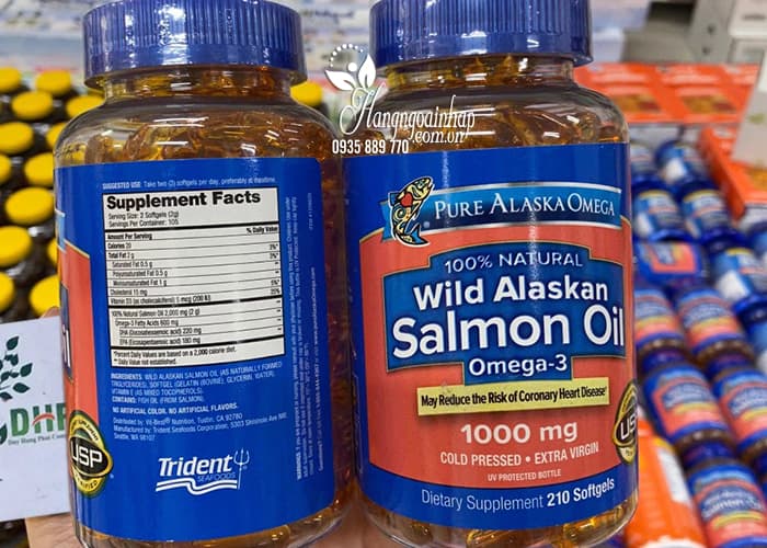 Viên dầu cá hồi Pure Alaska Omega-3 Wild Salmon Oil 1000mg của Mỹ 78