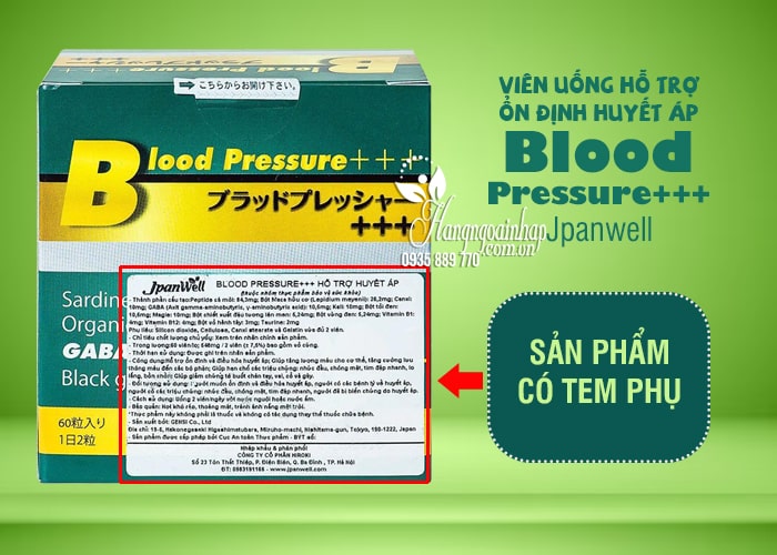 Viên uống Blood Pressure+++ Jpanwell hỗ trợ ổn định huyết áp 85